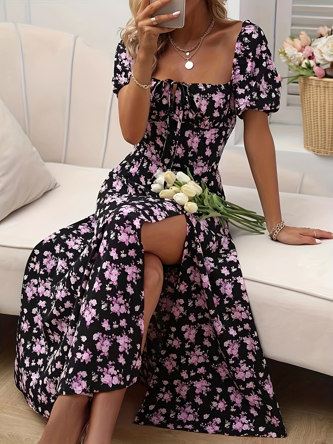 Mirella™ | Feminin Blomsterkjole